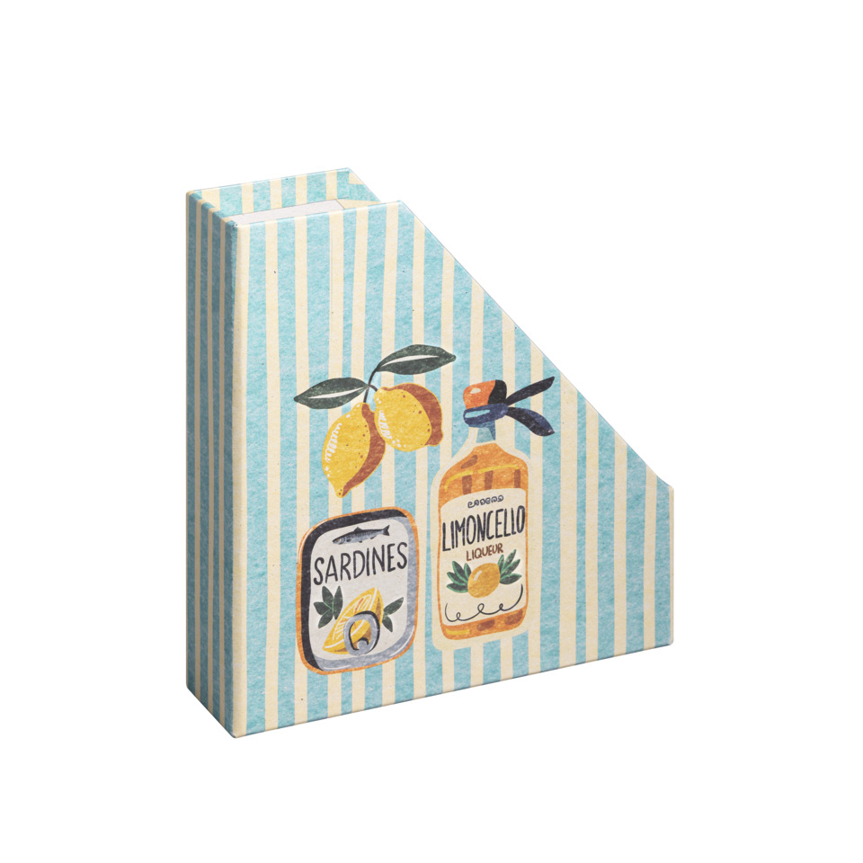 Schachtel, Aufsteller, Dekor, Limoncello, Sardinen