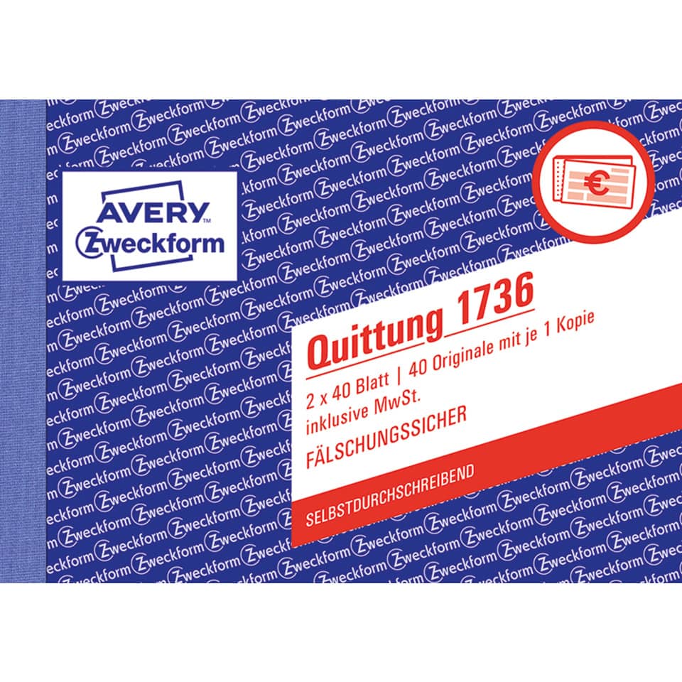 Quittung, Selfklebend, Fälschungssicher, Blatt, Kopie