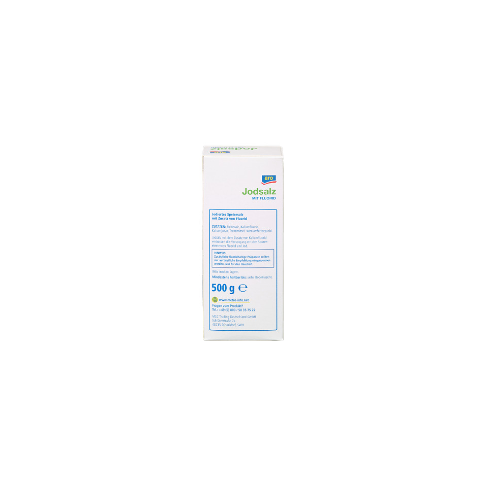 Jodsalz, Speisesalz, Mit Fluorid, 500 g, Nahrungsmittel