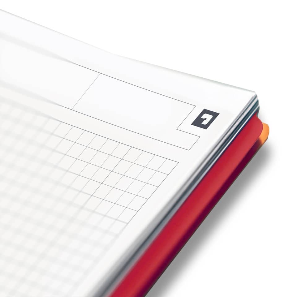 notebook, grid, papier, register, hülle
