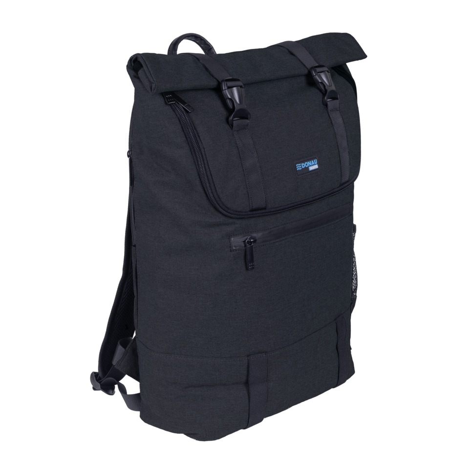 Rucksack, Rolltop, Vorderer Reißverschluss, Mesh-Tasche, verstellbare Gurte