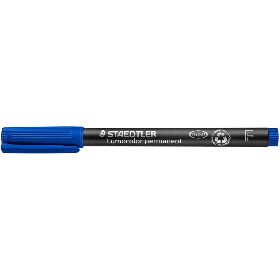 Lumocolor permanent, Marker, Blue, Pen body, Permanent