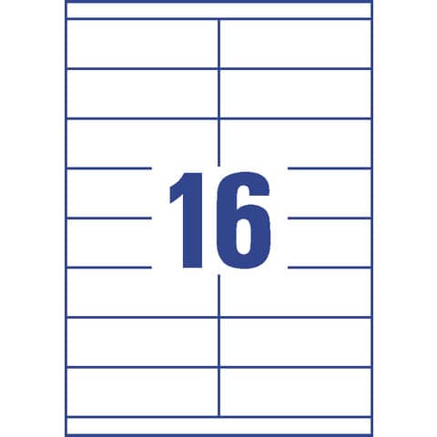 Universaletiketten, 105x33,8mm, 1600 Stück, weiß AVERY ZWECKFORM 3665