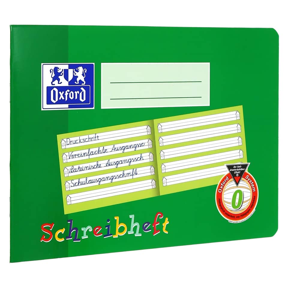 Schreibheft, Notizbuch, Linienheft, Grün, Oxford