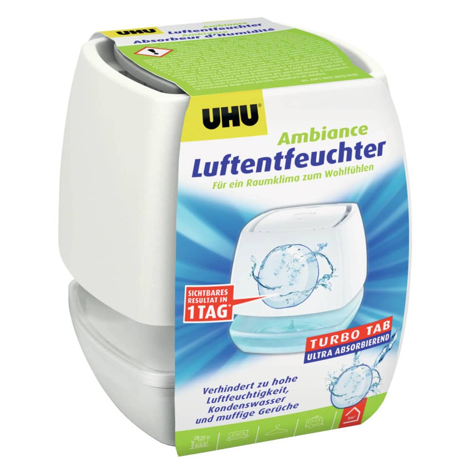 Luftentfeuchter, Kompakt, Turbo-Tab, Ultra absorbierend, Wasserbehälter