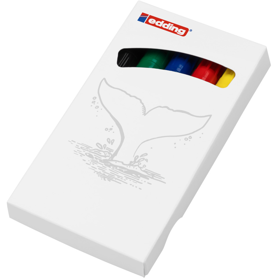 Schneide, Kunststoffbox, Wal, Farbmarker, Set