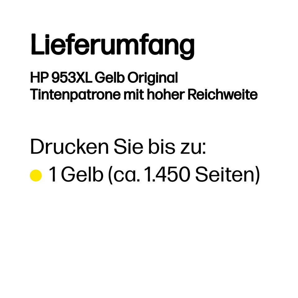 Tintenpatrone, Gelb, Original, Druckerpatrone, HP