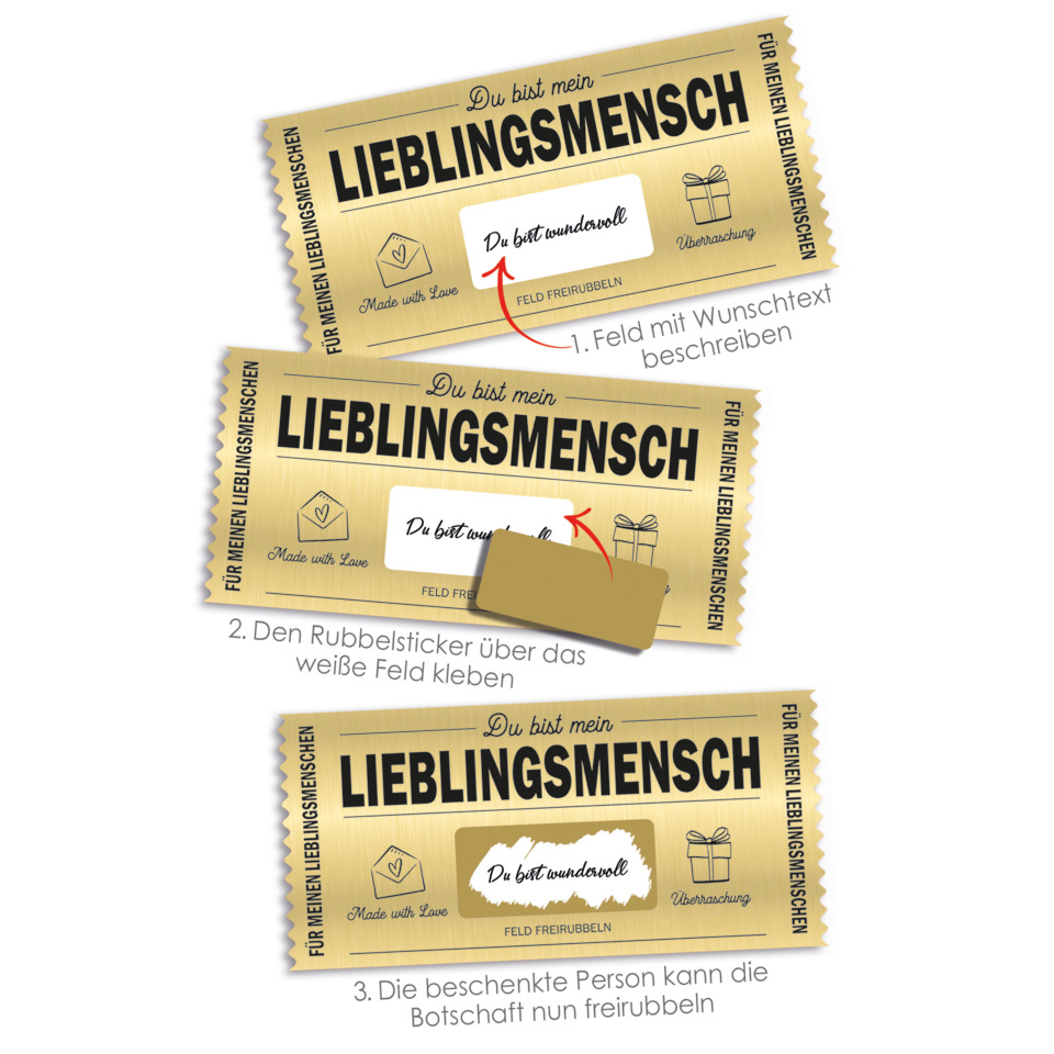 Kartenlayout, Rahmenkarte, Favoritenmensch, Goldene Karte, Sticker-Anleitung