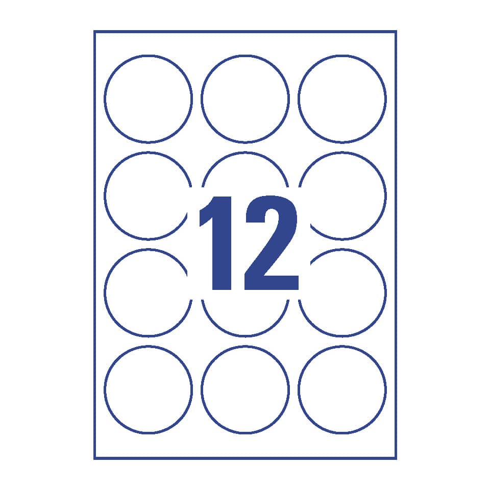 12, Kreise, Gitter, blau, Nummer