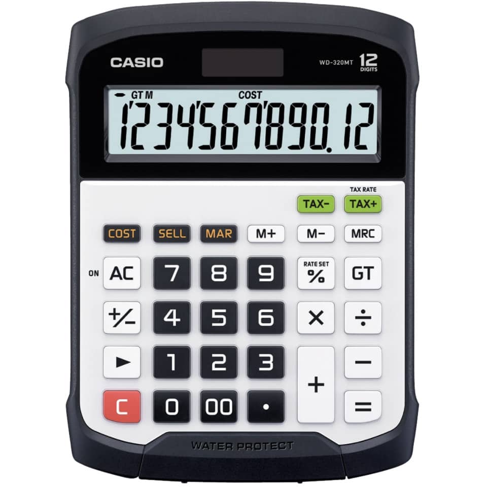 Taschenrechner, Casio, Tischrechner, LCD-Display, Tastatur