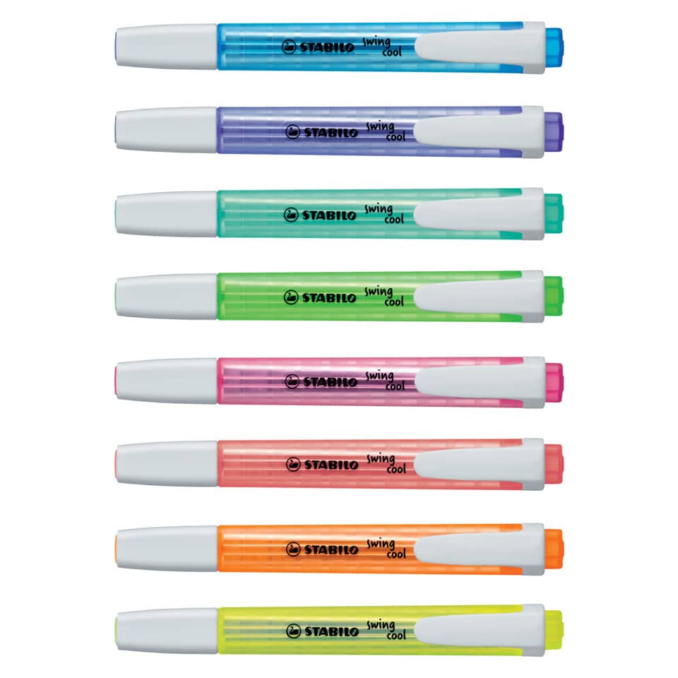 highlighter, marker, neon, swing, set