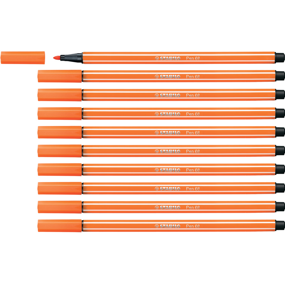 orange Stift, Marker, Kugelschreiber, ausziehbar, Stifte-Set