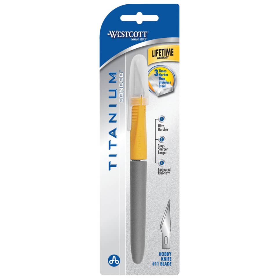 Titinulum knife, Hobby knife blade, Bunte Griff, Kunststoffgriff, Stahlklinge
