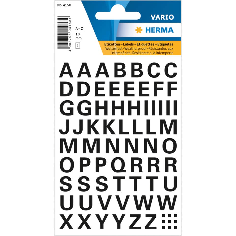 Alphabet-Aufkleber, Buchstaben-Aufkleber, Großbuchstaben, Etiketten-Aufkleber, Herma (teilweise)