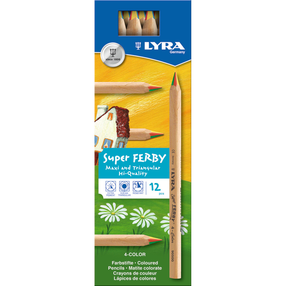 Buntstifte, Holzbleistifte, Farbstifte, 12er Pack, Holzkunstset