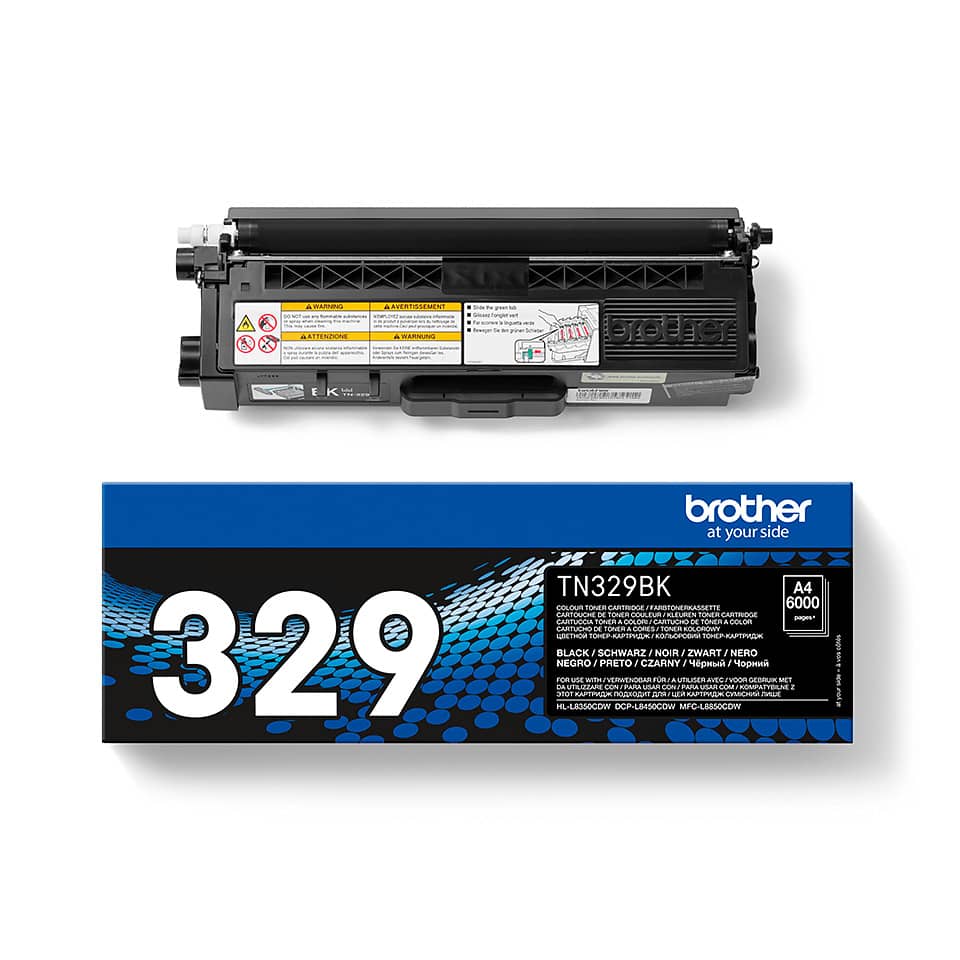 Tonerkassette, TN329BK, A4 6000 Seiten, Schwarz, Brother kompatibel