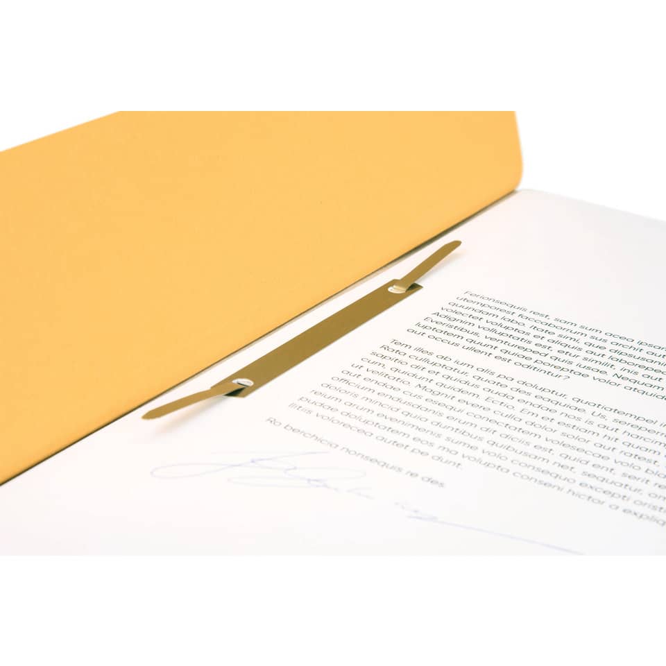 Umschlag, Ordner, Binder, Goldene Klammer, Dokument