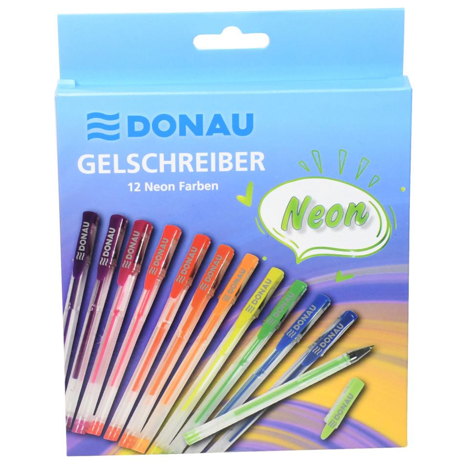 Gelschreiber, Neonfarben, 12er Set, Kugelschreiber, Markerwechsel