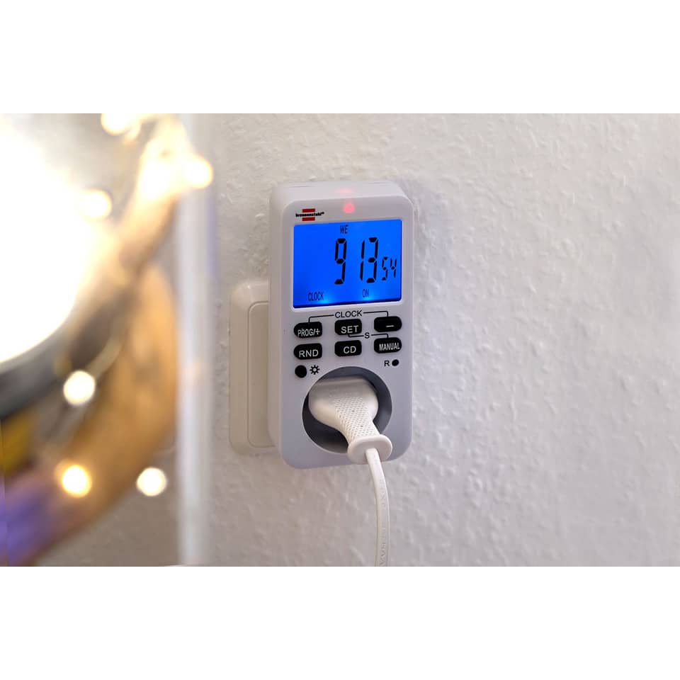 Steckdosen-Adapter, Display, Digitale Uhr, Wandstecker, Kabelanschluss