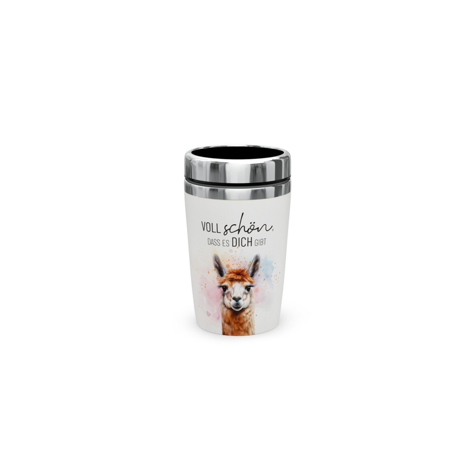 Becher, Travel Mug, Kaffee Becher, Lama Motiv, Spruch Becher