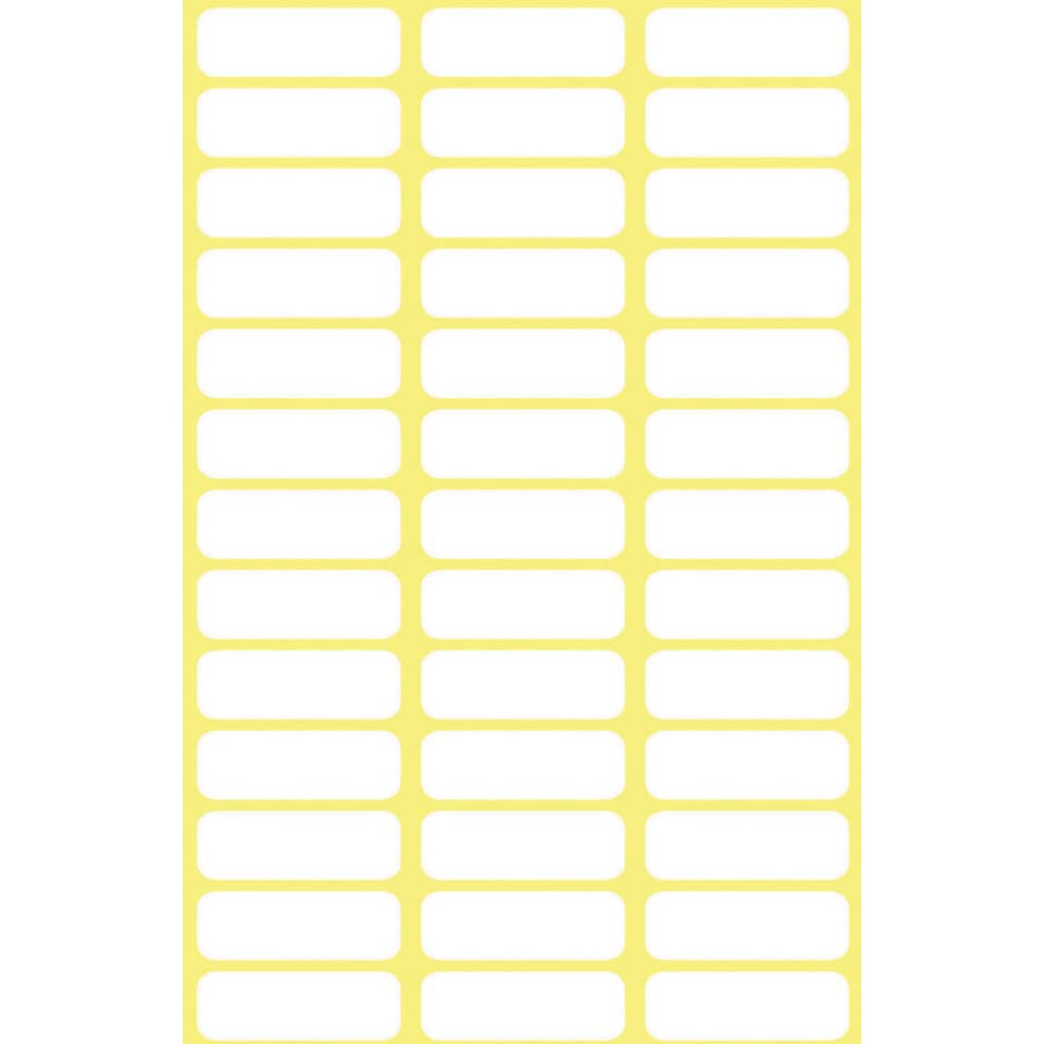 sticky labels, label sheet, rectangular labels, yellow background, printable labels