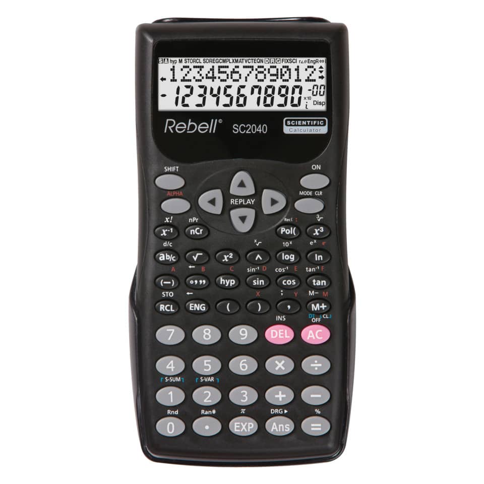Taschenrechner, Scientific Calculator, LCD-Display, Schwarz, Tastenfeld