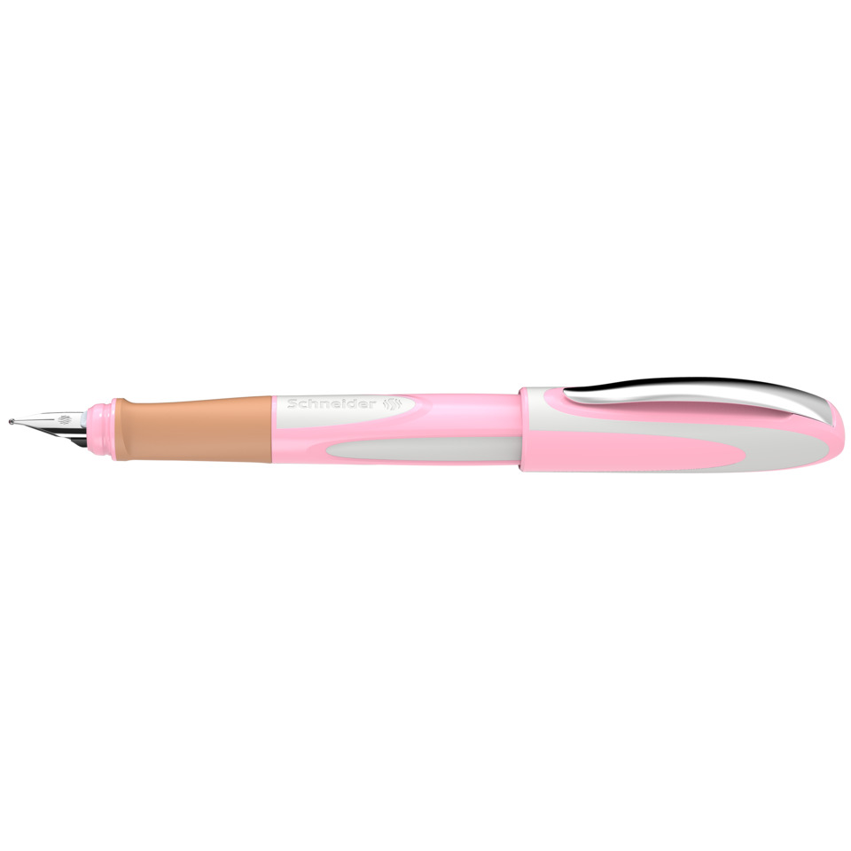 Fountain pen, Pink, Nib, Grip, Plastic body