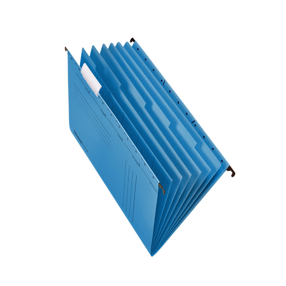 Ordner, Aktenordner, Ordnermappe, Accordion-Ordner, blau