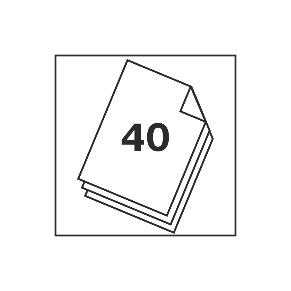 notebook, papier, gebunden, blätter, 40 seiten