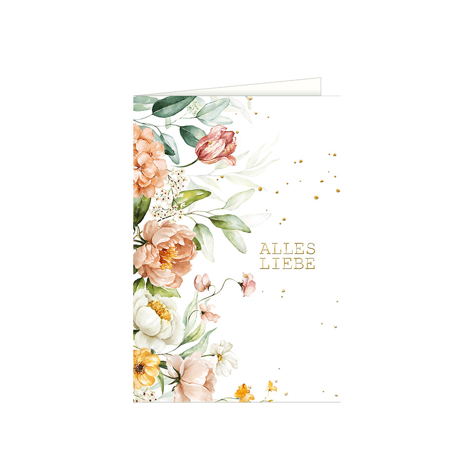 Kalender, Florale Muster, Blumenmuster, Hochzeitskarte, Goldakzente