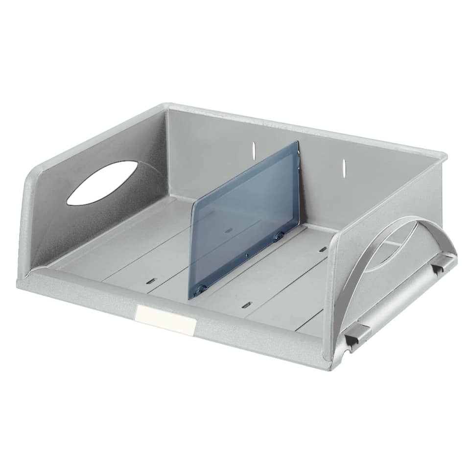 Organizertray, Schreibtischorganizer, Trennwand, Kunststoff, Grau