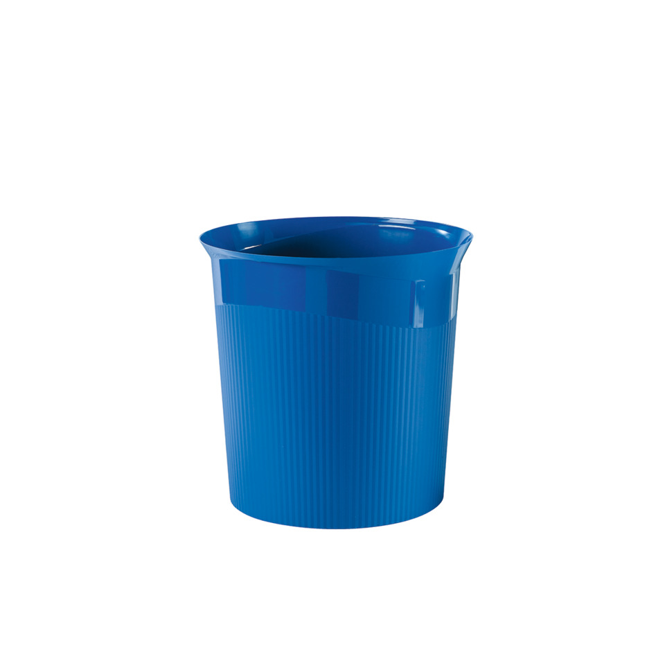 Becher, Becher aus Kunststoff, Blau, Rippendesign, Küchenkübel