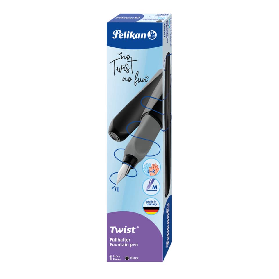 Fountain pen, Twist, Schwarz, Nadelspitze, Gehäuse verpackt
