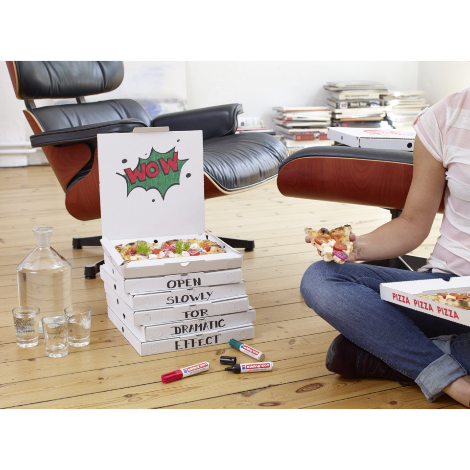Pizza, Pizza Box, Pizza Slice, Playful Box, Markers