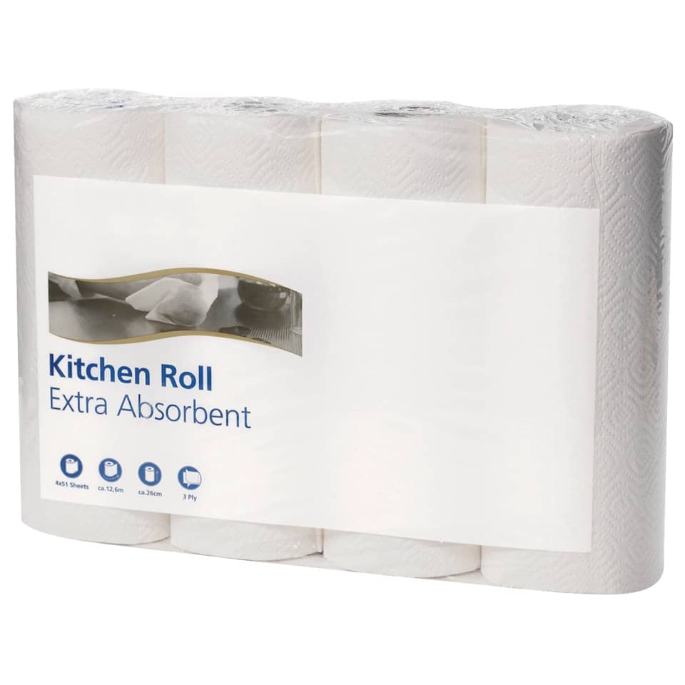 Küchenrolle, Extra absorbent, Paket, Weiß, Rollen