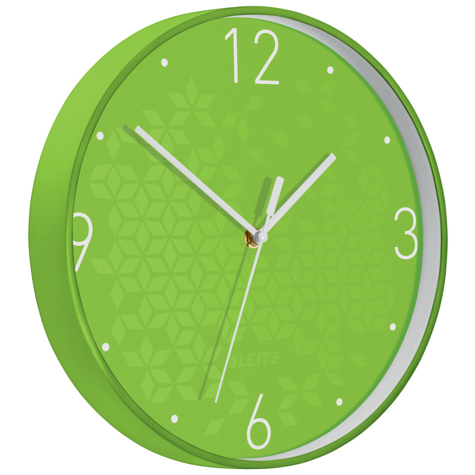 Wanduhr, grün, runde Uhr, Quarz, Wanduhren-Design