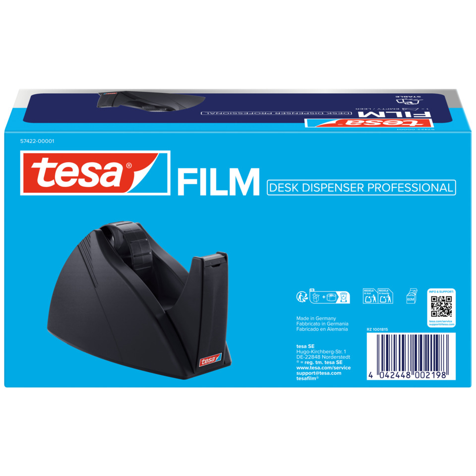Desk Spender, Filme, Papier, Karton, Verpackung, Desk-Dispenser, Filme, Tesa, Plastic, Schwarz