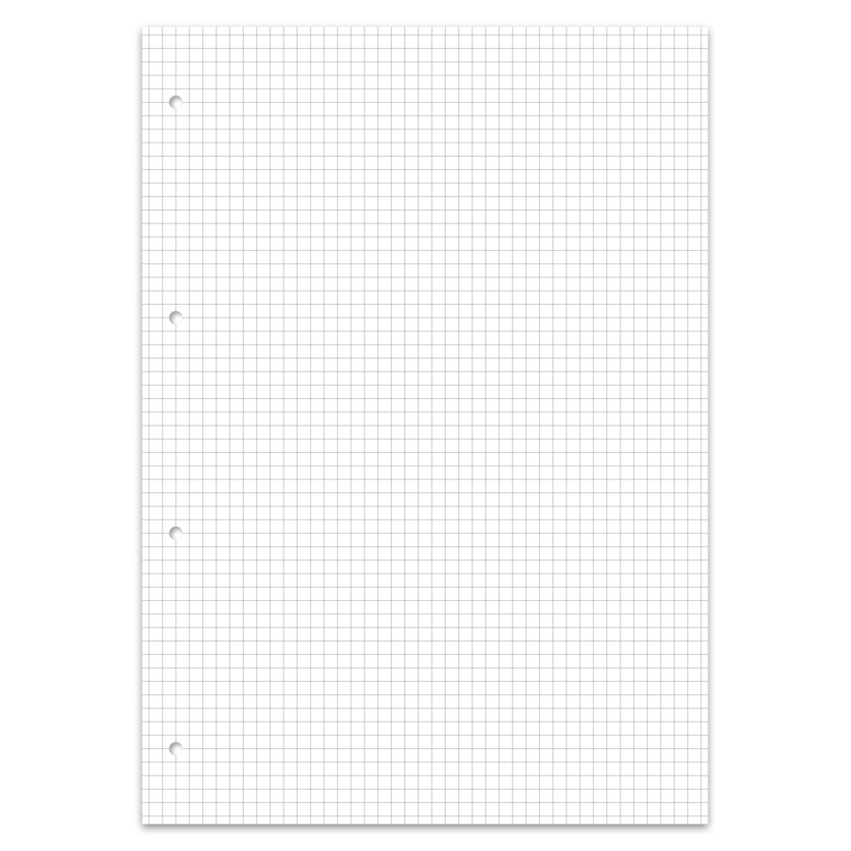 notebook, Gitterpapier, Drei-Loch-Ordner, Buchring, Lochungen
