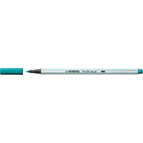 Faserschreiber mit Pinselspitze Pen 68 brush, türkisblau STABILO 568/51