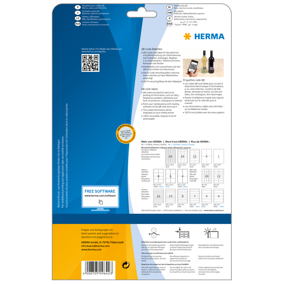 QR-Code,  Etiketten,  Verpackung,  blau gradient,  Broschüre