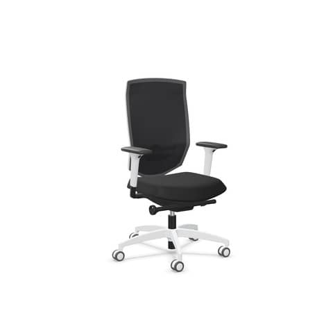 Drehstuhl AdJust evo mesh, schwarz/weiß DAUPHIN AJ 5776 SE