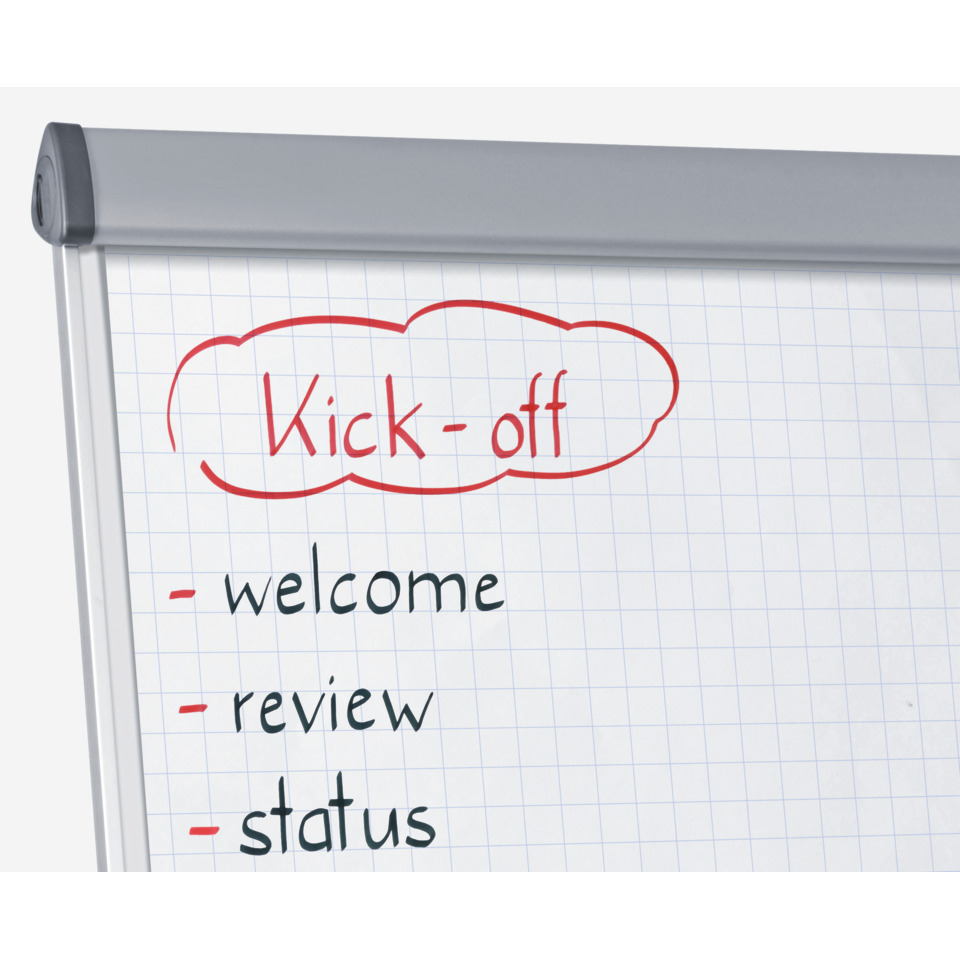 whiteboard, Flipchart, Marker-Schrift, Kick-off, Gitterpapier