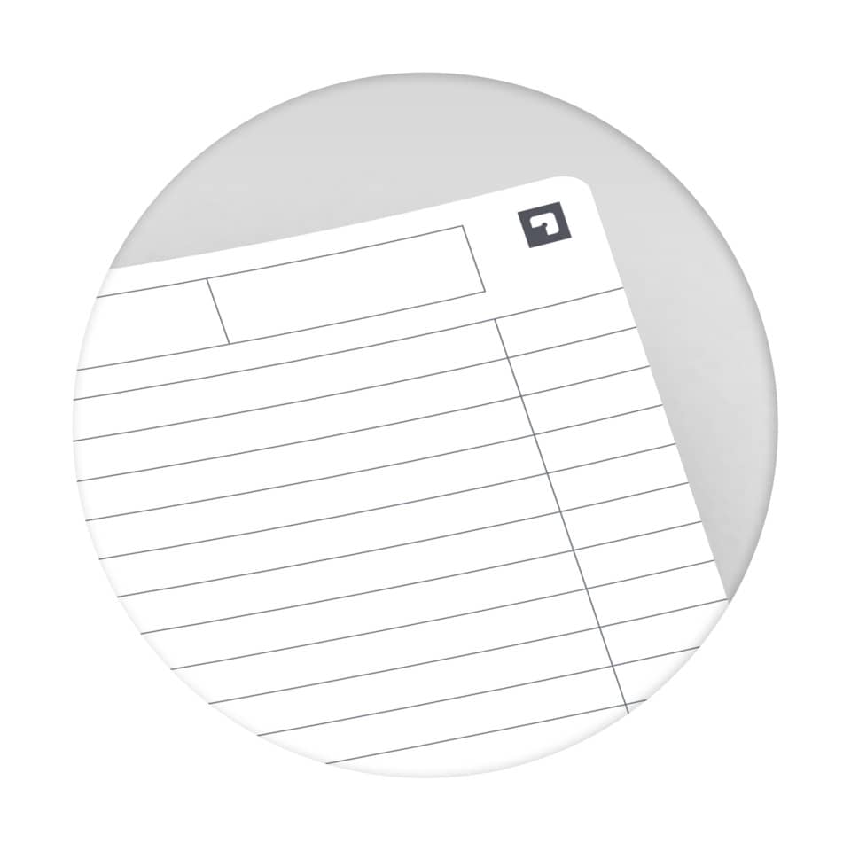 notizenblatt, linearespapier, papierblock, kopfseite, linienpapier