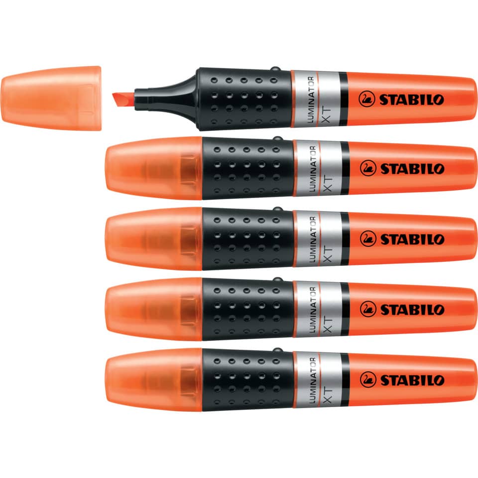 Hochlighter-Stifte, Orangene Marker, Lumination XT, Stabilo, Marker-Set
