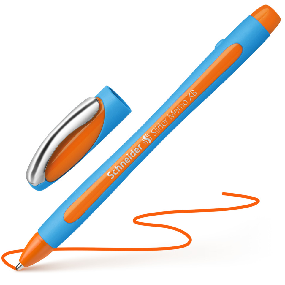 Stift, Fineliner, Kunststift, Kugelspitze, Grau/Orange