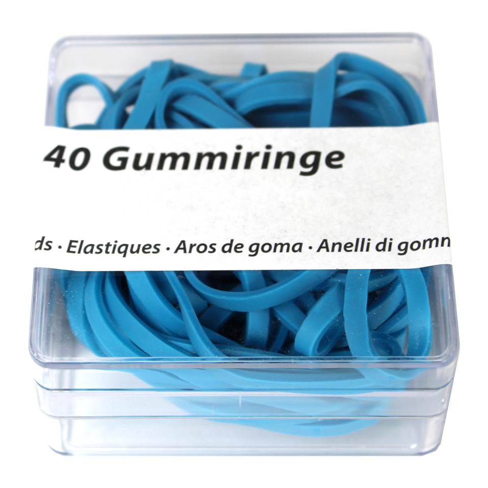 Gummiringe, Silicone Rubber, Flachgummi, Blau, Stapelbar
