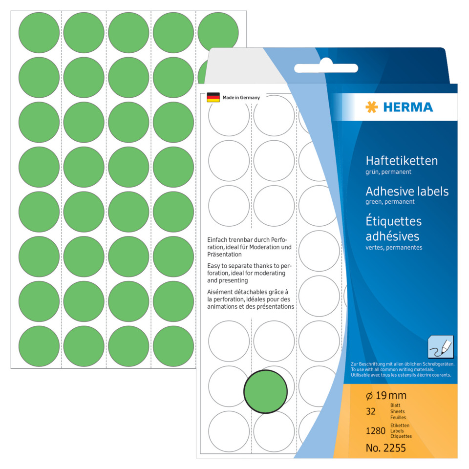 Etiketten, Haftetiketten, Klebstreifen, Grün, Runde Sticker