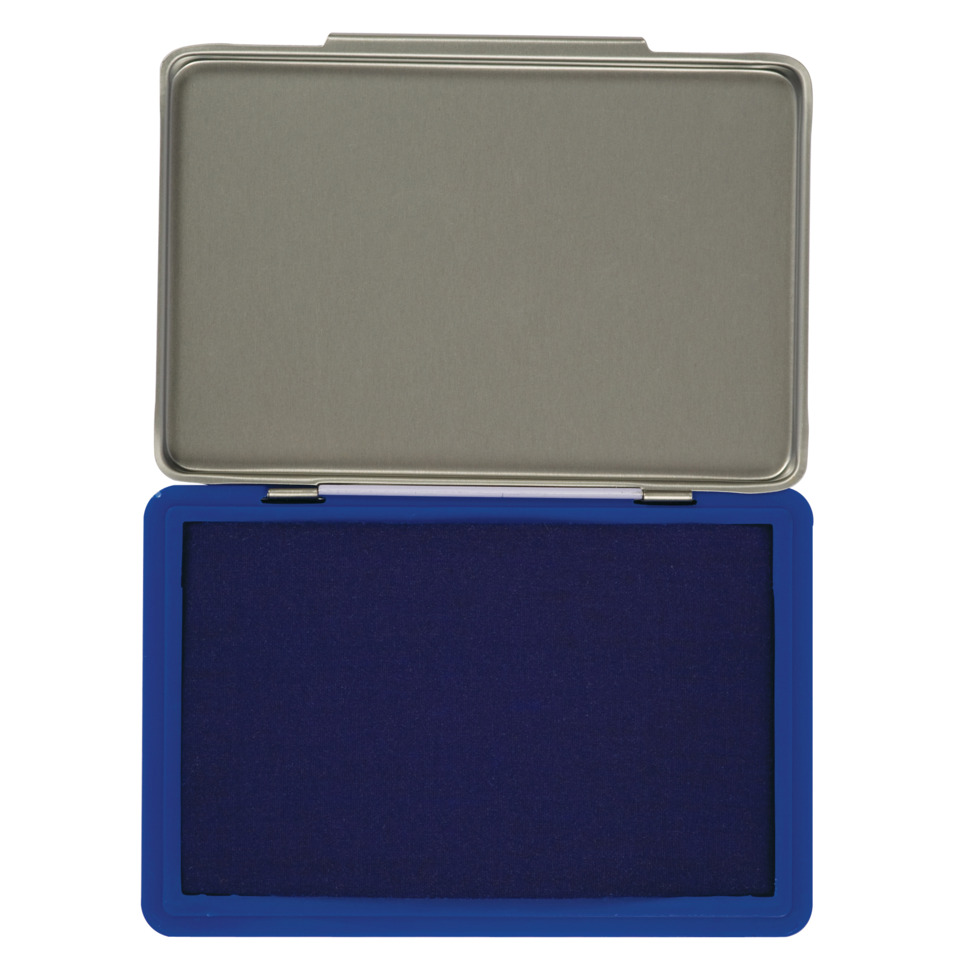 stempel, blau, tinte, metall, kissen