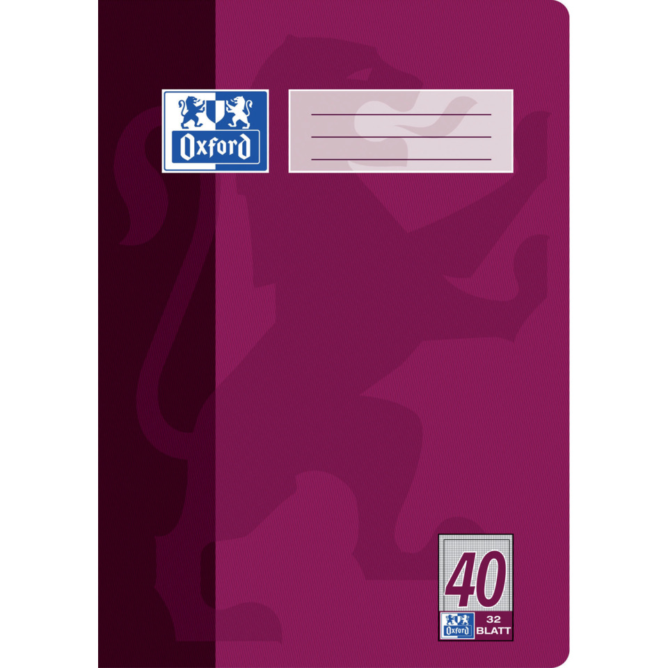Heft, A4, 90g/m², 32 Blatt, Lin.40, kariert mit Rand OXFORD 100050335
