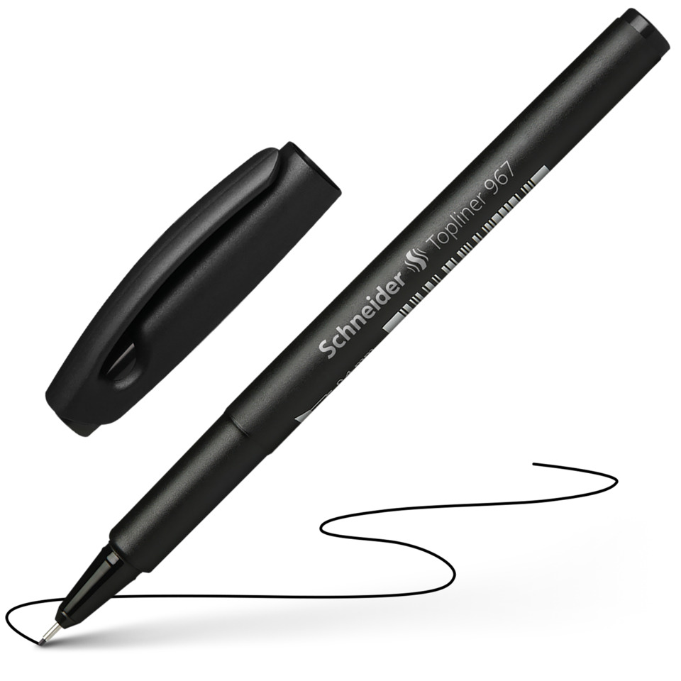 Technical pen, Ballpoint, Produktstift, Schwarzer Stift, Schneider Topliner 967